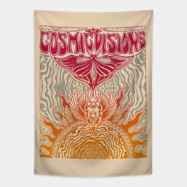 Cosmic Visions Tapestry by HenryBennettArt