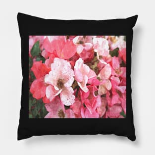 Photo Watercolor Flowers Pillow