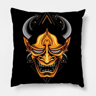 hanya oni mask Pillow