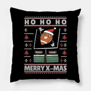 Football and Fun: Celebrate Christmas in Style! Pillow