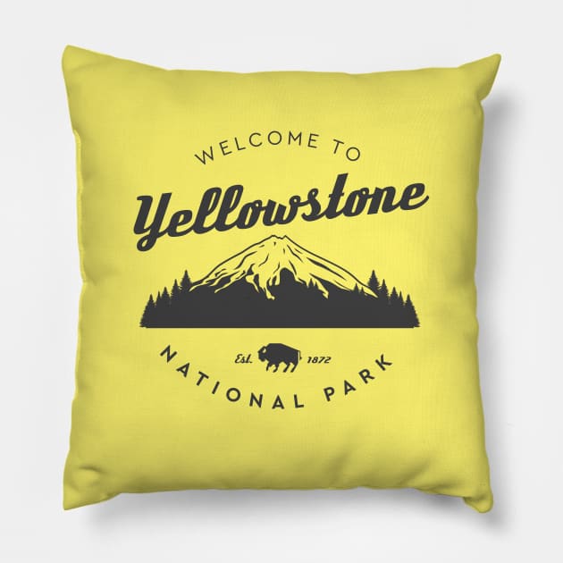 Yellowstone National Park Pillow by Devindesigns