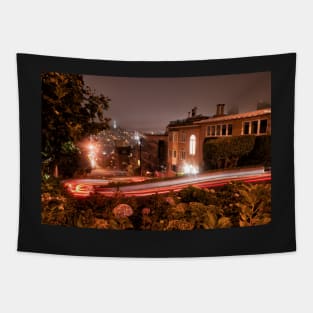 Lombard Light Trails Tapestry