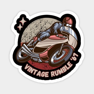 Vintage Rumble '67 Cafe Racer Retro Motorcycle Magnet