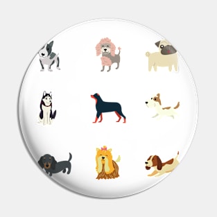 Cute And Playful Dogs Sticker Pack Pin