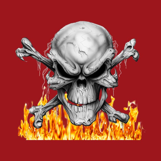 Fire skull. by MIXOshop