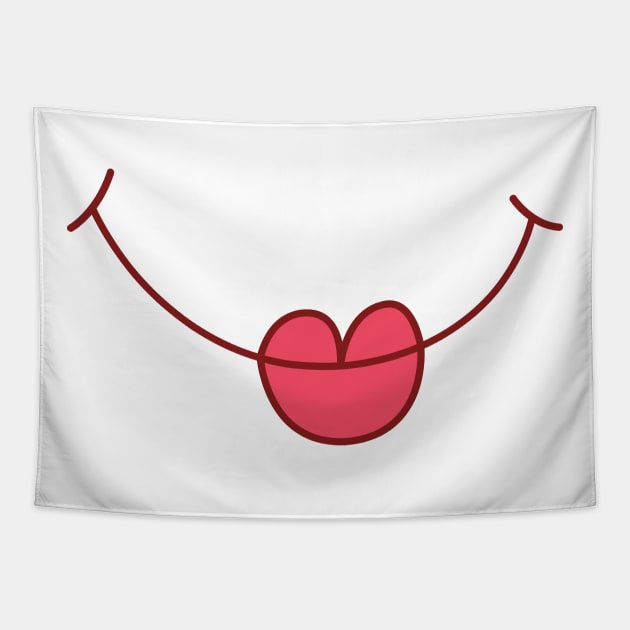 FUNNY FACE MASK Tapestry by PIIZ