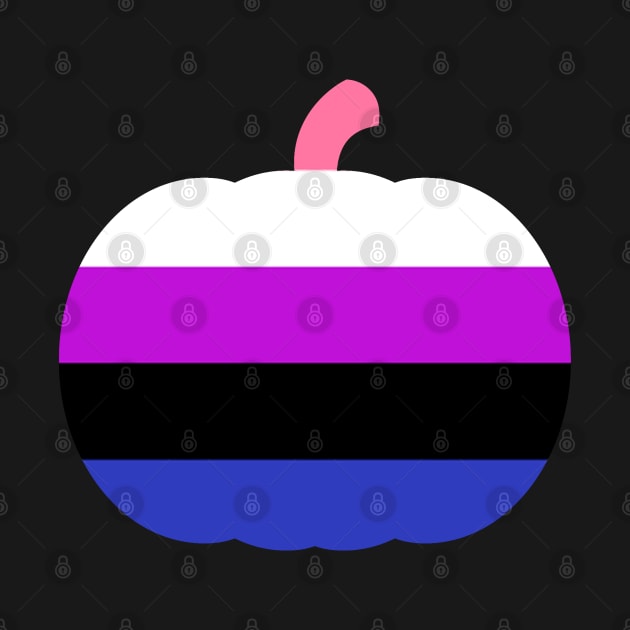 Halloween Pumpkin LGBT Flag Genderfluid by aaallsmiles