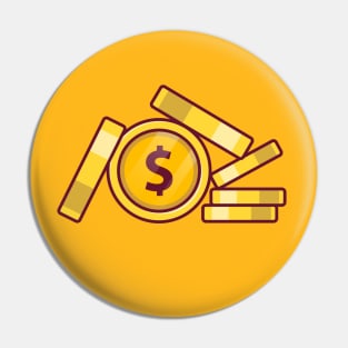 Dollar Gold Coins Pin