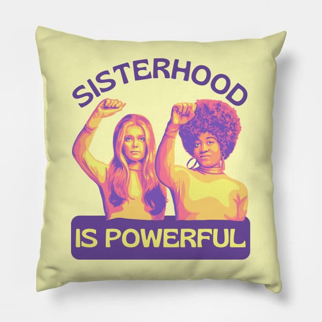 Gloria Steinem and Angela Davis Portrait Pillow by Slightly Unhinged