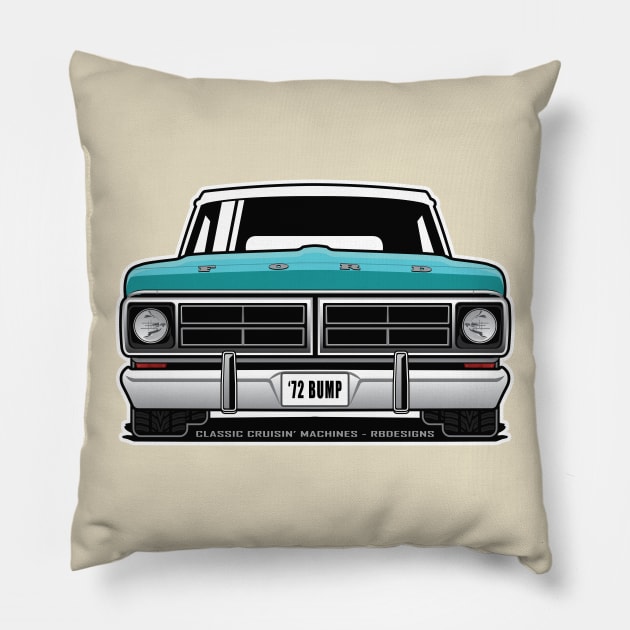 1972 Bumpside Truck Pillow by RBDesigns