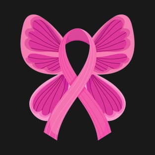 Breast Cancer Ribbon Butterfly T-Shirt