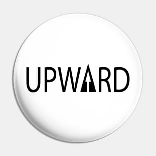 Upward typographic logo design Pin