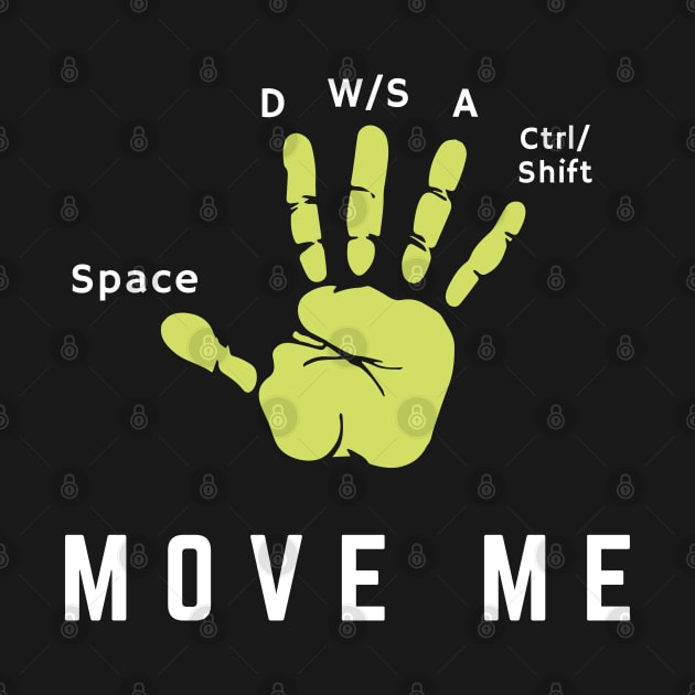wasd , move me ,WASD Gaming buttons fingers gift by ibra4work