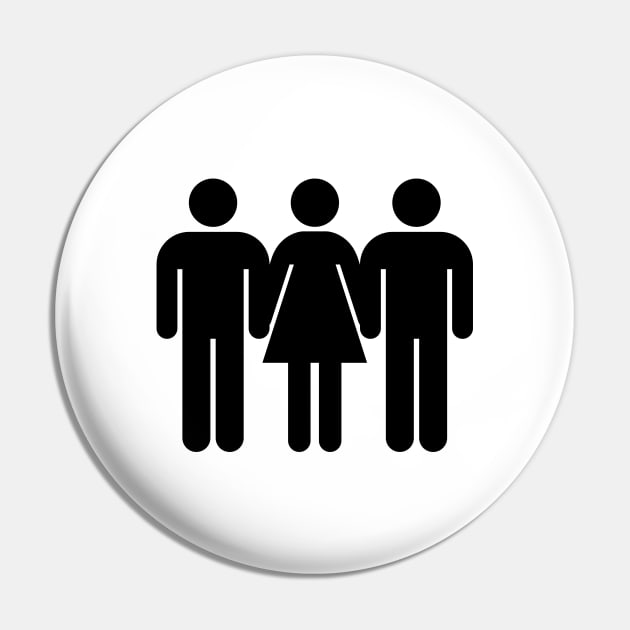 Throuple | Bisexual | Polyamory | Triad Pin by Merch4Days