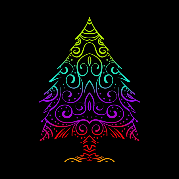 Colorful Ornament Christmas Tree For Christmas by SinBle