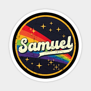 Samuel // Rainbow In Space Vintage Grunge-Style Magnet