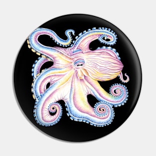 Purple Blue Octopus Tentacles Kraken Ink Pin