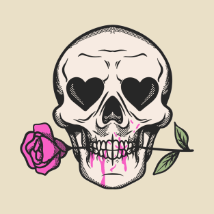 skeleton valentine, skull heart T-Shirt