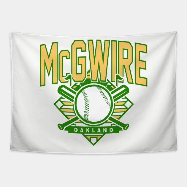 Vintage Oakland Baseball McGwire Tapestry by funandgames