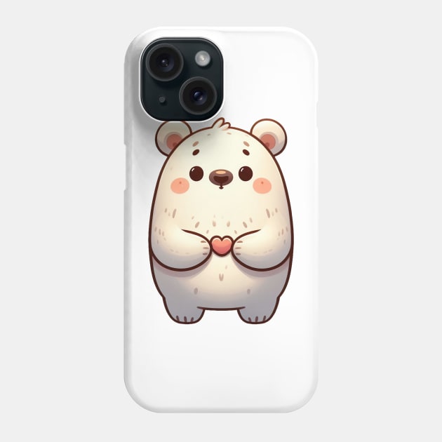 Cute Polar Bear Phone Case by Dmytro