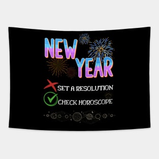 Funny New Year meme, Check horoscope Tapestry