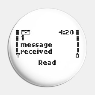 One Message Received (Black Pixels) Pin