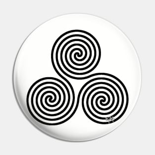 Triple Spiral Celtic Optical Pin