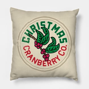 Christmas Cranberry Co Badge Pillow