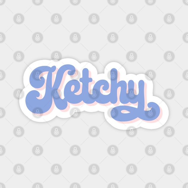 Rocket punch Ketchy typography Magnet by Oricca