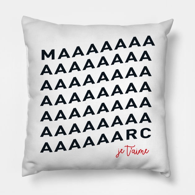 Marc Je t'aime Pillow by Mr Youpla