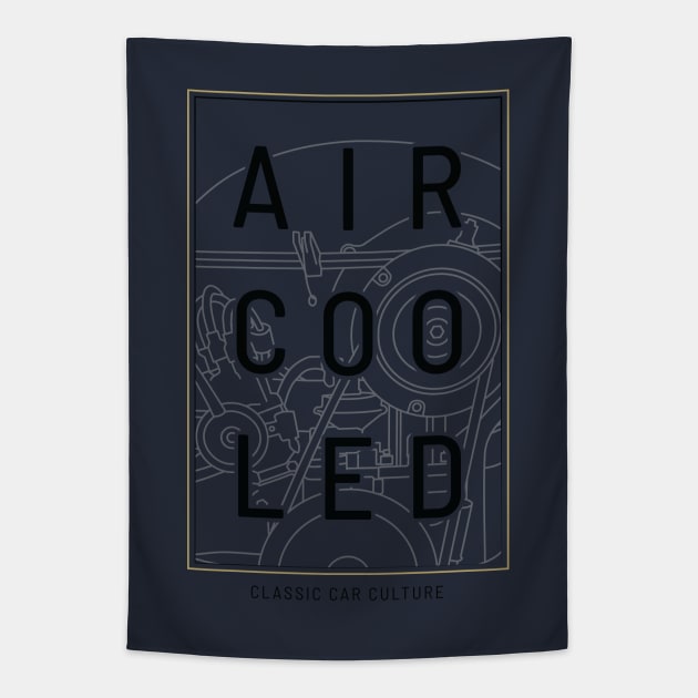 Aircooled Engine - Classic Car Culture Tapestry by Aircooled Life