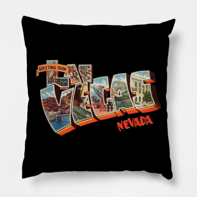 Greetings from Las Vegas Nevada Pillow by reapolo