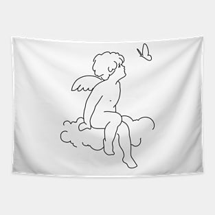 Cherub with Butterfly Tapestry