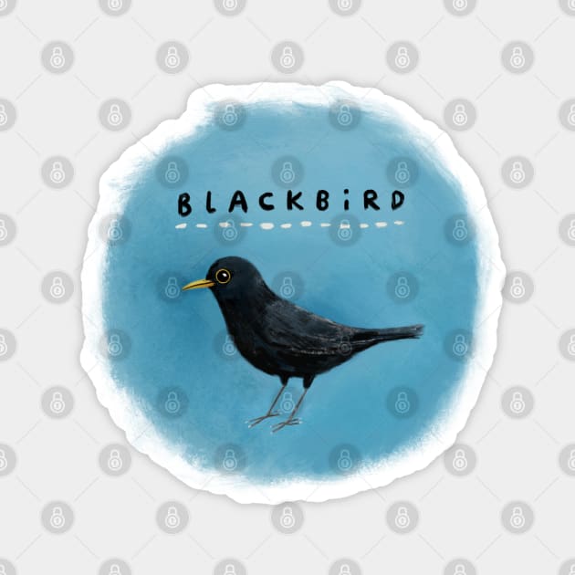 Blackbird Magnet by Sophie Corrigan