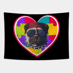 Autism Day dog Tapestry