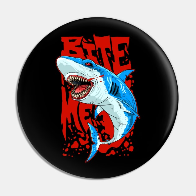 Bite me Shark Pin by santelmoclothing