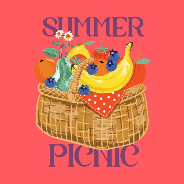 Summer Picnic Basket by JunkyDotCom