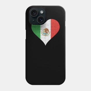 Mexican Jigsaw Puzzle Heart Design - Gift for Mexican With Mexico Roots Phone Case