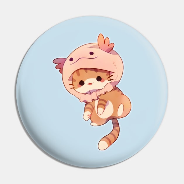 Axolotl Kitty Pin by Cremechii