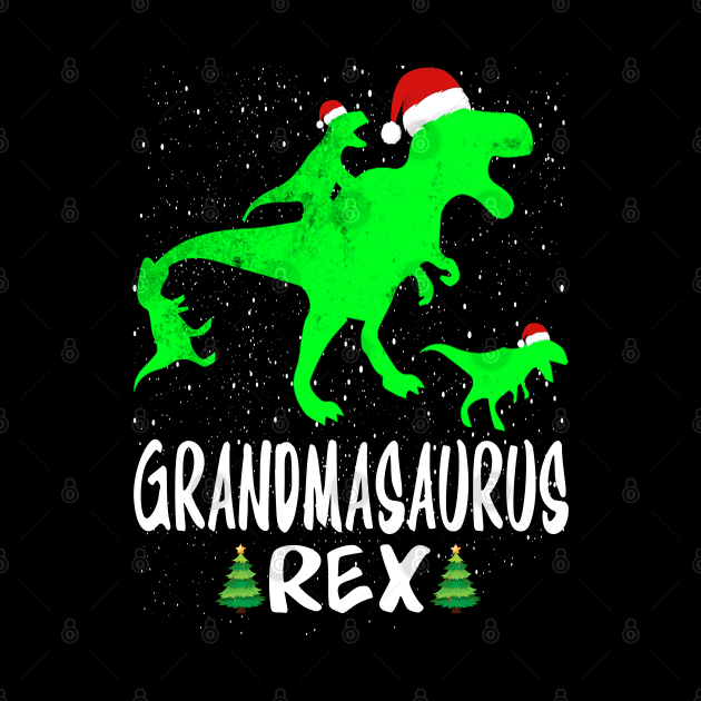 Grandma T Rex Matching Family Christmas Dinosaur Shirt by intelus