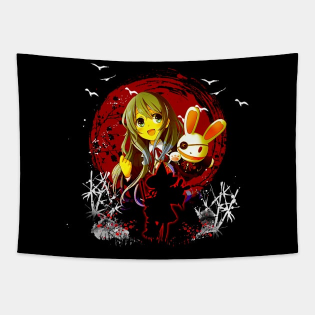 Mana's Vigilant Guardianship Anime Tee Tapestry by Julie lovely drawings