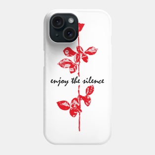 Enjoy The Silence - Red & Black Phone Case