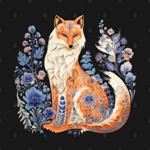 A Cute Fox Scandinavian Art Style by Studio Red Koala