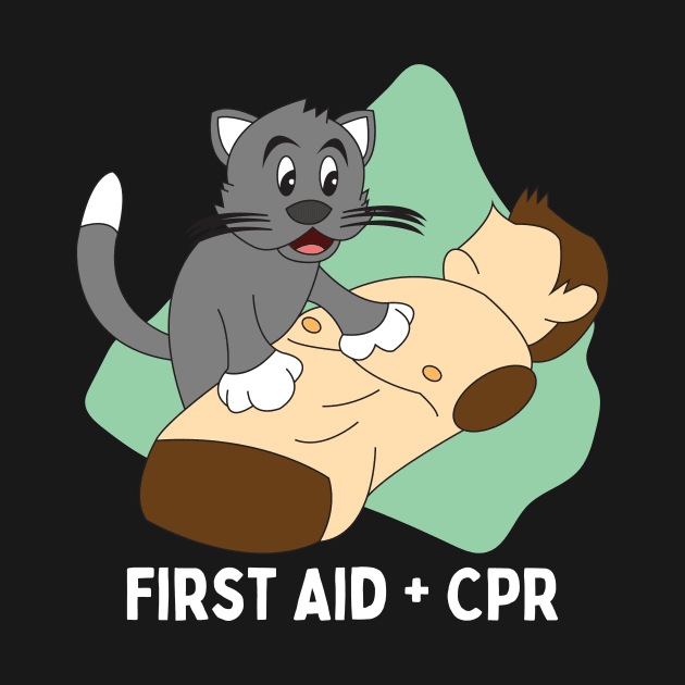 Cat Practicing Funny First Aid  CPR Instructor Gift by Giggias