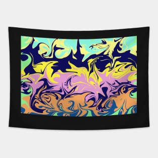 Colorful storm design Tapestry