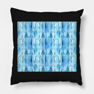 Aquamarine Aesthetic Abstract Watercolor Series Pattern 2 Pillow