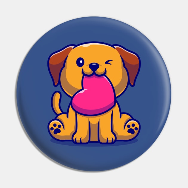 Cute Dog With Love Cartoon Vector Icon Illustration Pin by Catalyst Labs