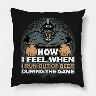 Funny Football and Beer Pillow