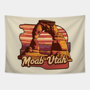 Moab Utah Arches Vintage Sunset Tapestry