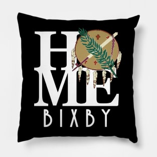 HOME Bixby Oklahoma (white text) Pillow